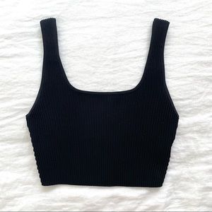 Aritzia Babaton Sculpt Knit Squareneck Cropped Tank